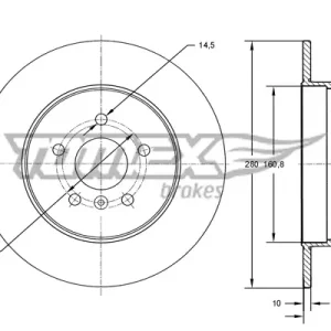 Echt TOMEX Brakes TX 71-45 - Bremsscheibe